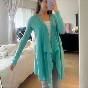 Calypso teal cashmere cardigan size XS